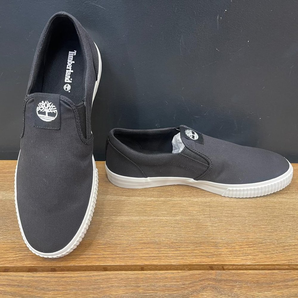 TIMBERLAND MEN'S MYLO BAY LOW SLIP ON SNEAKER BLACK CANVAS A662W ALL SIZES
